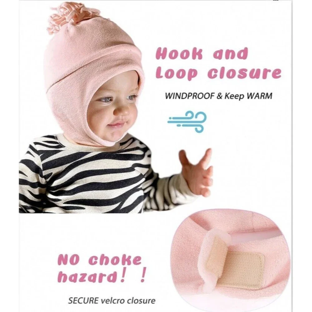 Baby Toddler Winter Hat Soft Fleece with Earflap for Boys Girls Kids Baby Beanie